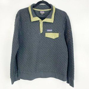 Patagonia Gray Quilt Snap-T Pullover Sweater